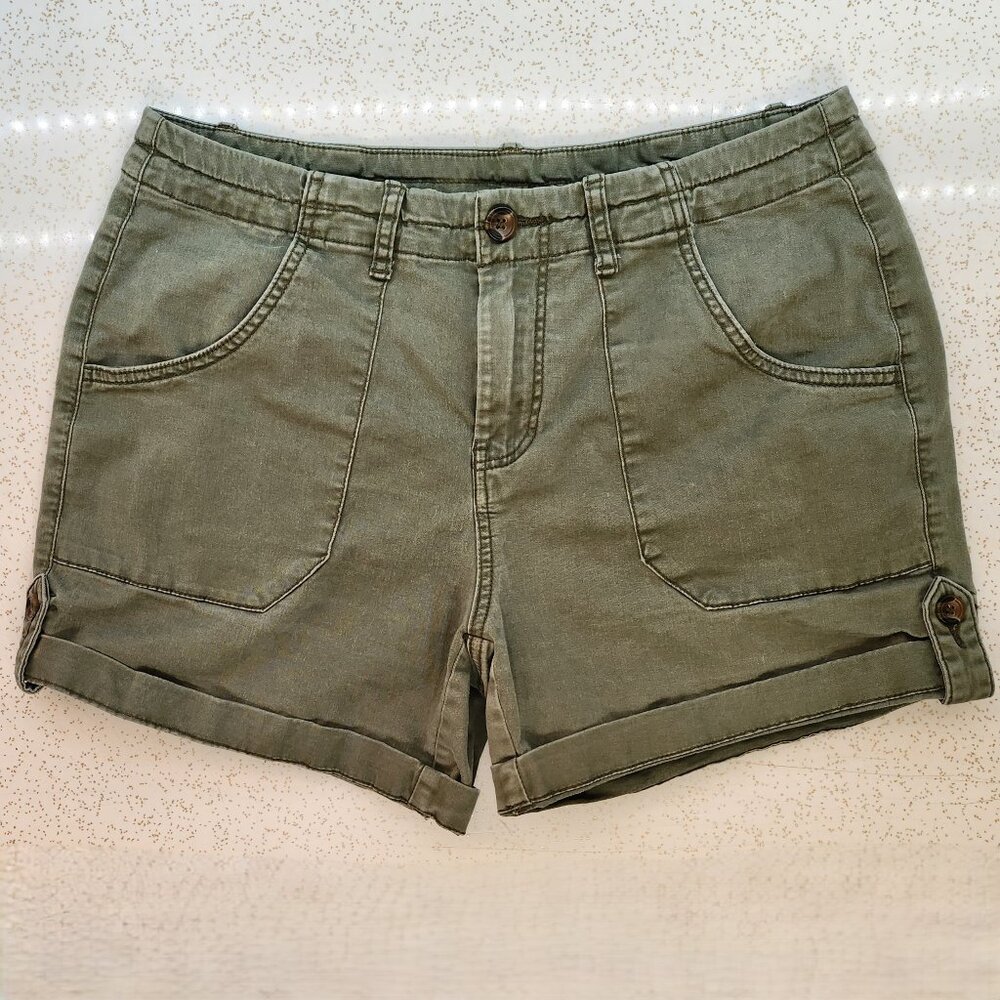 Khaki Green Shorts for Women